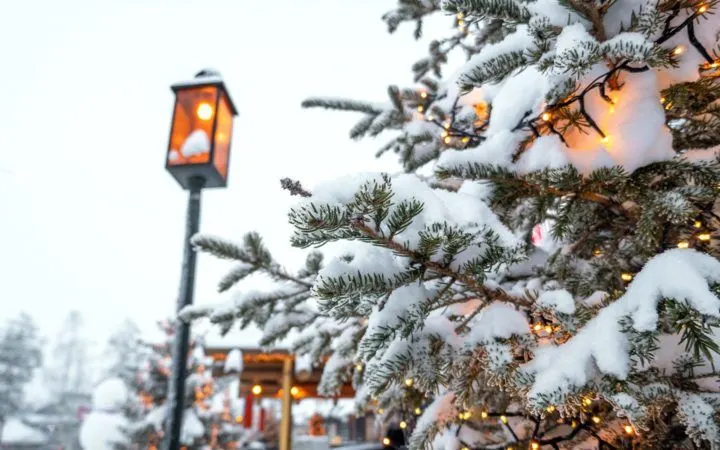 Christmas lights in Rovaniemi, Finland