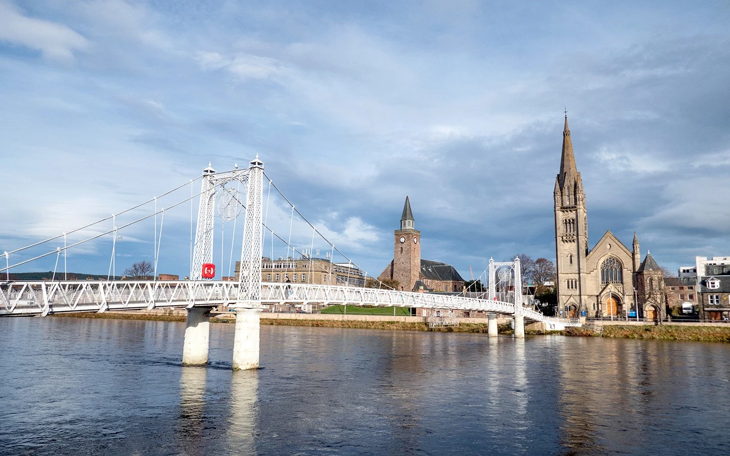 The Infirmary Bridge over the River Ness in Inverness Scotland