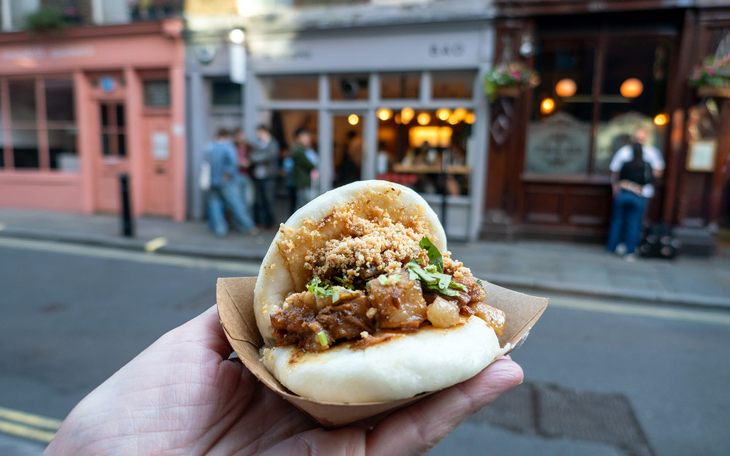 Bao buns on a London food tour
