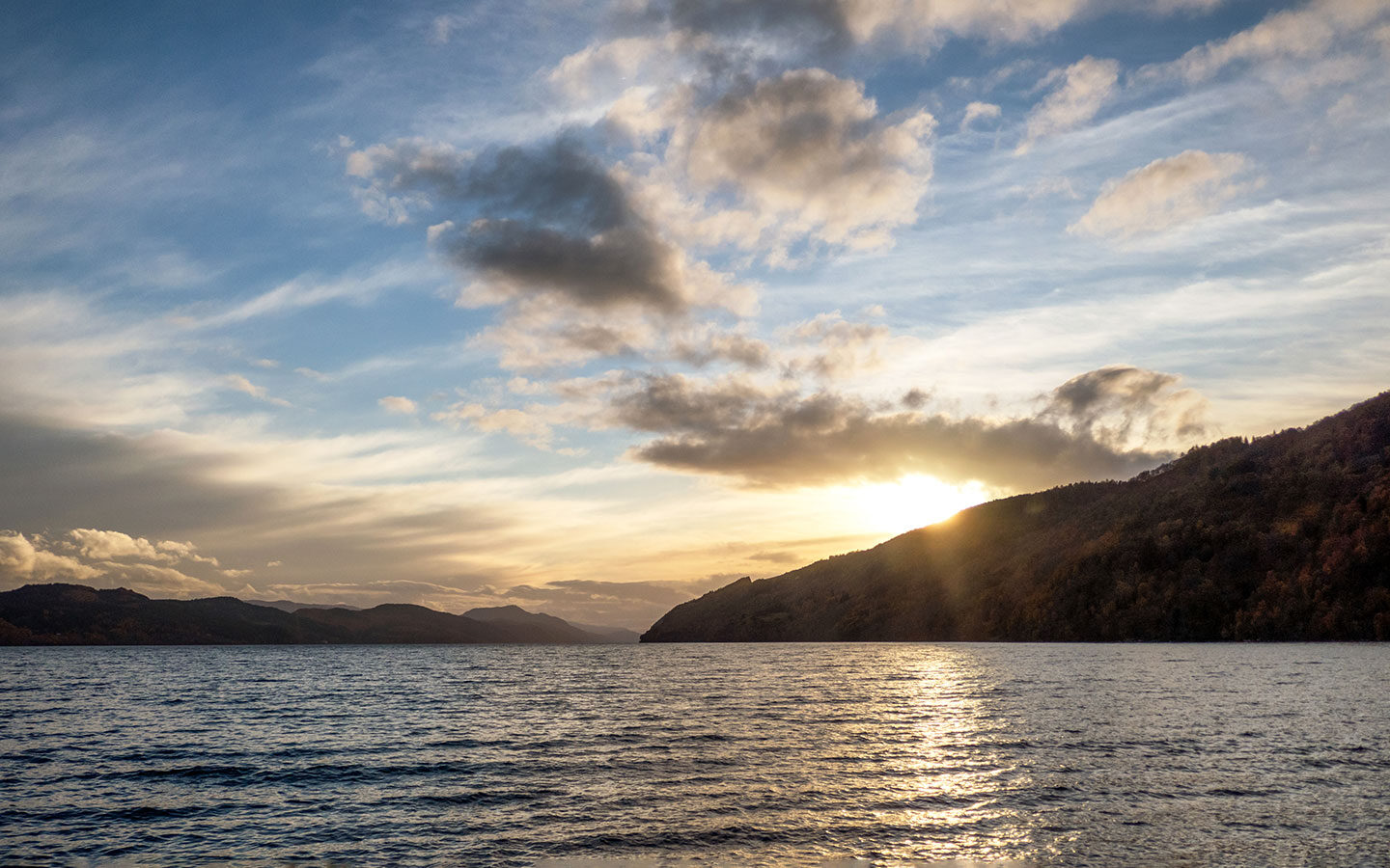 Sunset over Loch Ness, Scotland