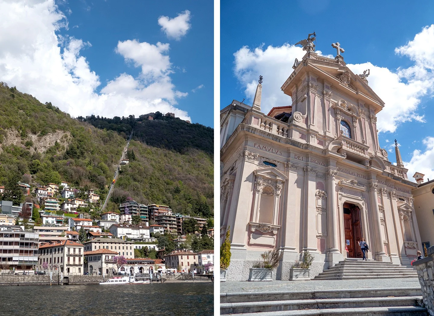 The funicular railway from Como city to Brunate