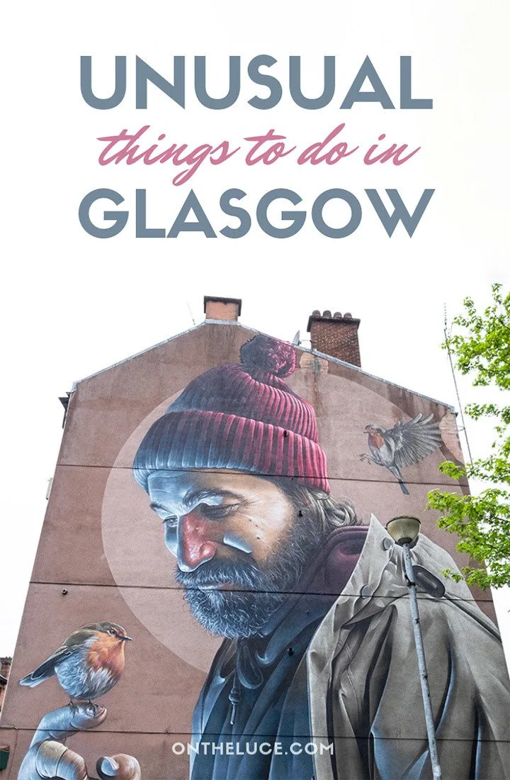 The best unusual and alternative things to do in Glasgow, Scotland – featuring hidden gems including the mural trail, gin spa, Clyde boat trips and more. #Glasgow #Scotland