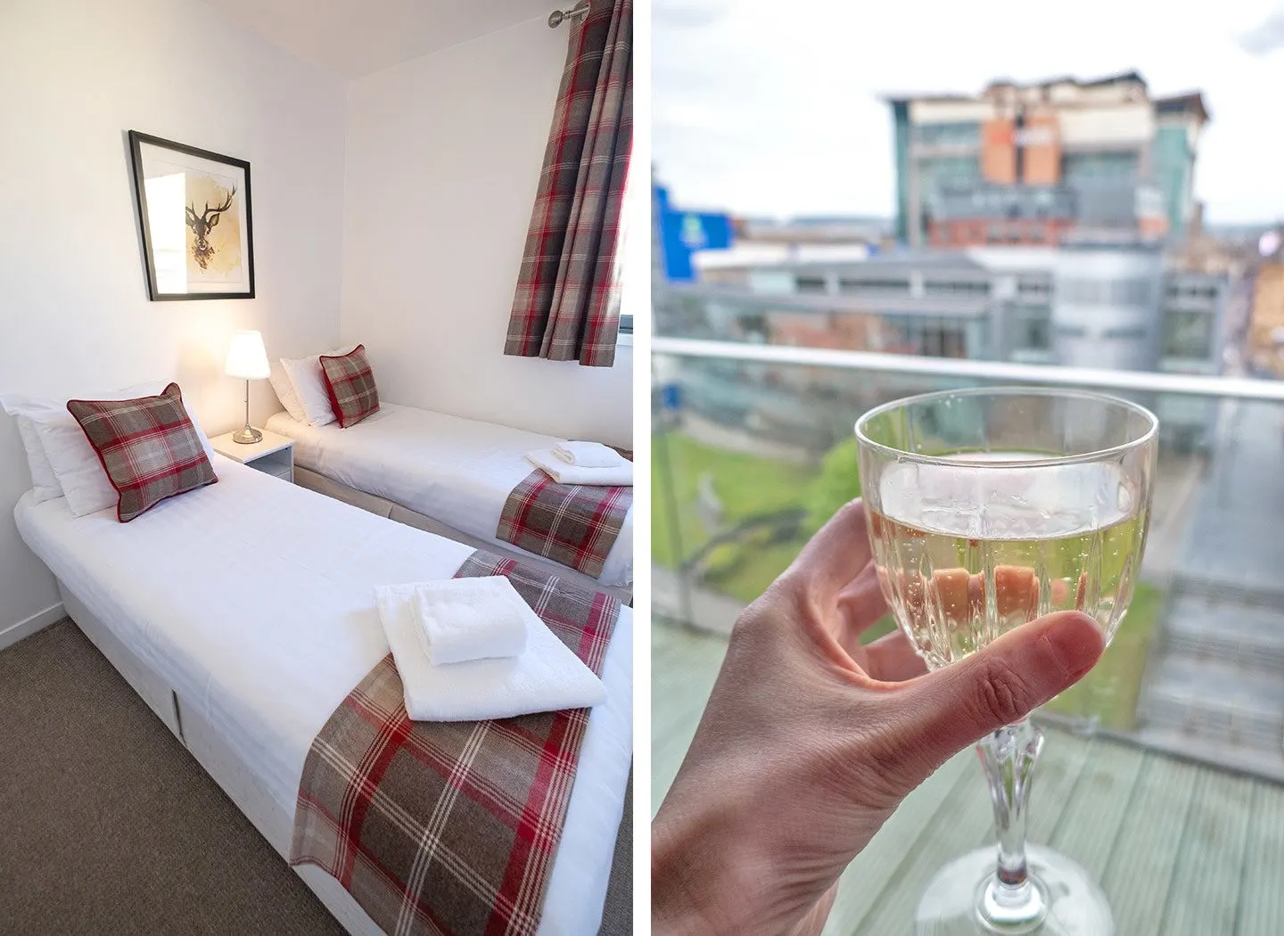 Matrix apartments in Glasgow – bedroom and balcony