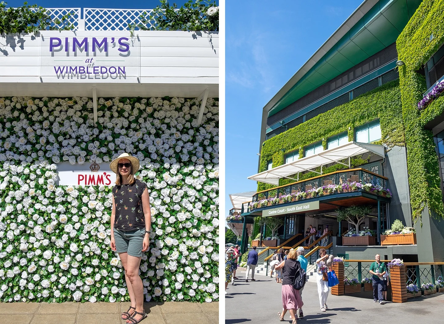 Dressed up for the tennis at Wimbledon