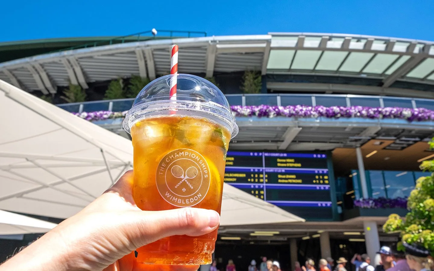 Glass of Pimms at the Wimbledon Tennis Championships