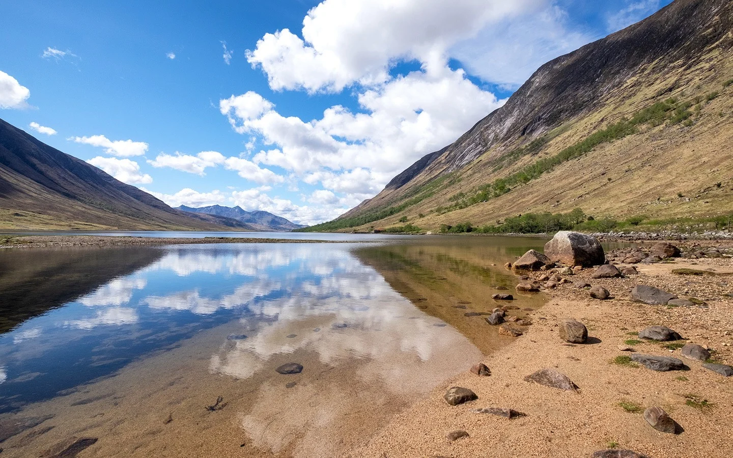 Reflections in Loch Etive near Glencoe in Scotland