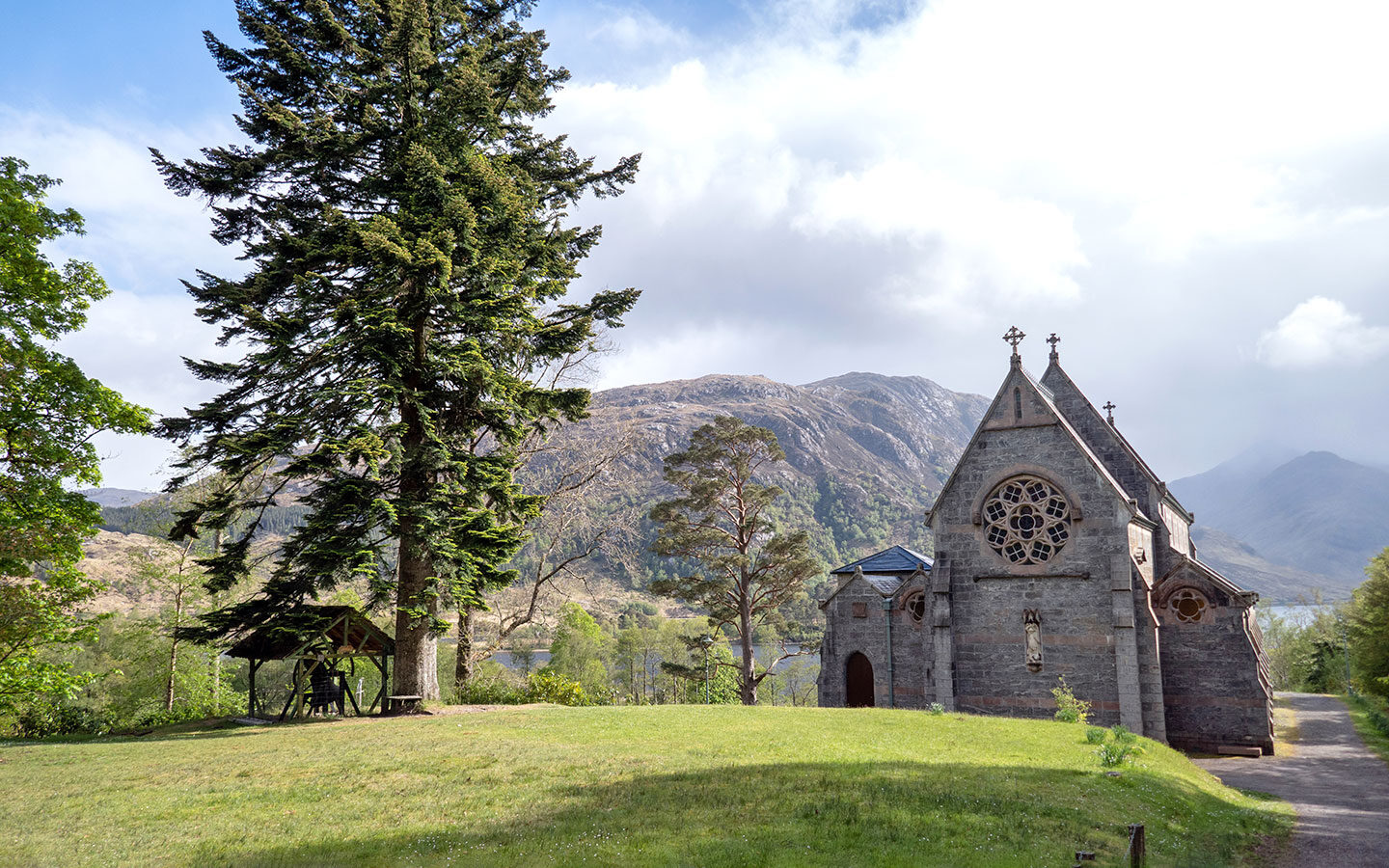 The Church of St Mary and St Finnan in Glenfinnan in Scotland