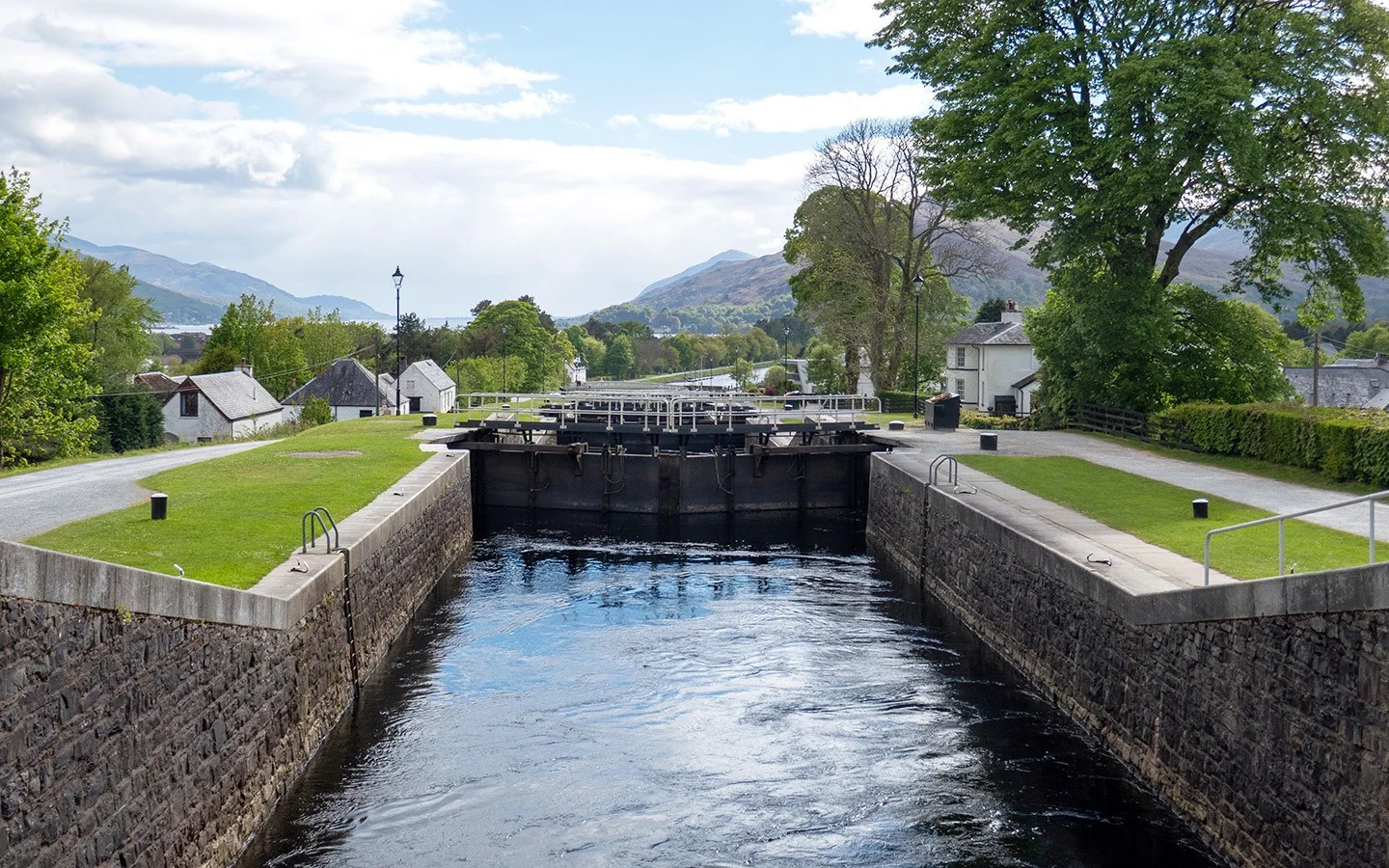 Neptune's Staircase canal locks on a day trip from Fort William in Scotland