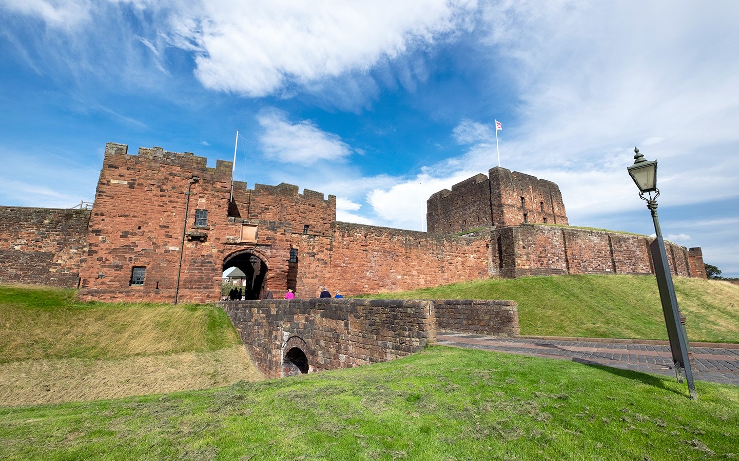 The gates of Carlisle Castle in north-west England