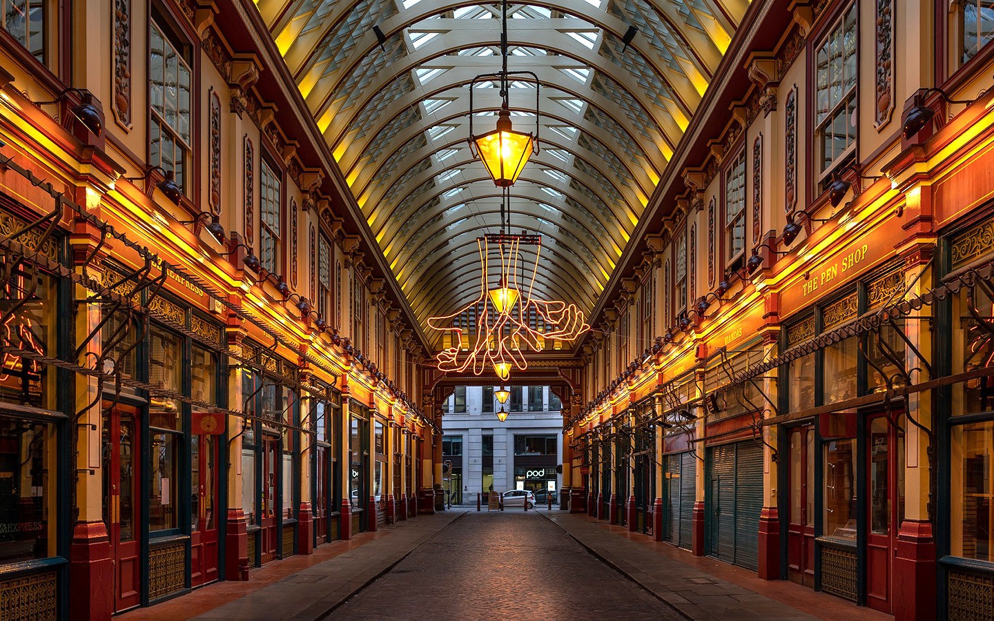 Leadenhall Victorian covered market in London