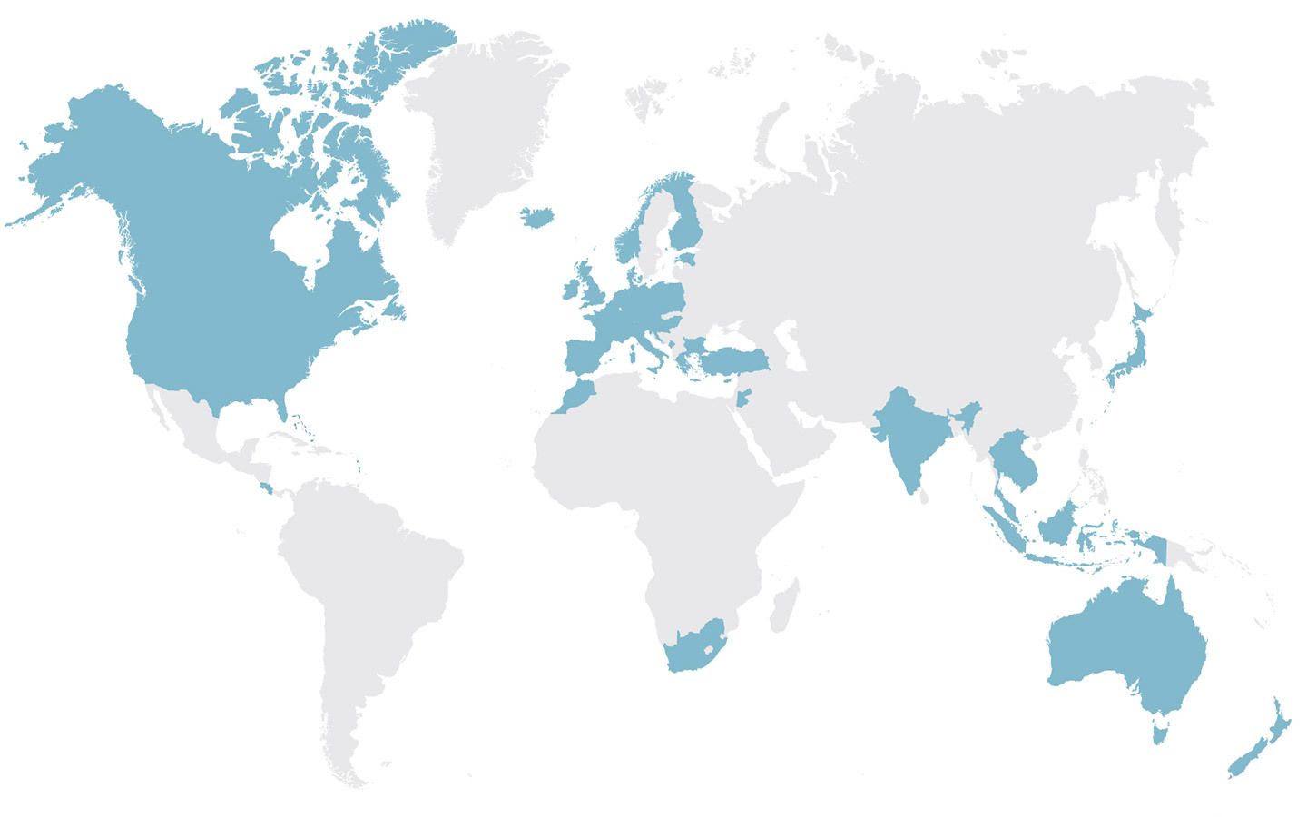 Countries visited by On the Luce