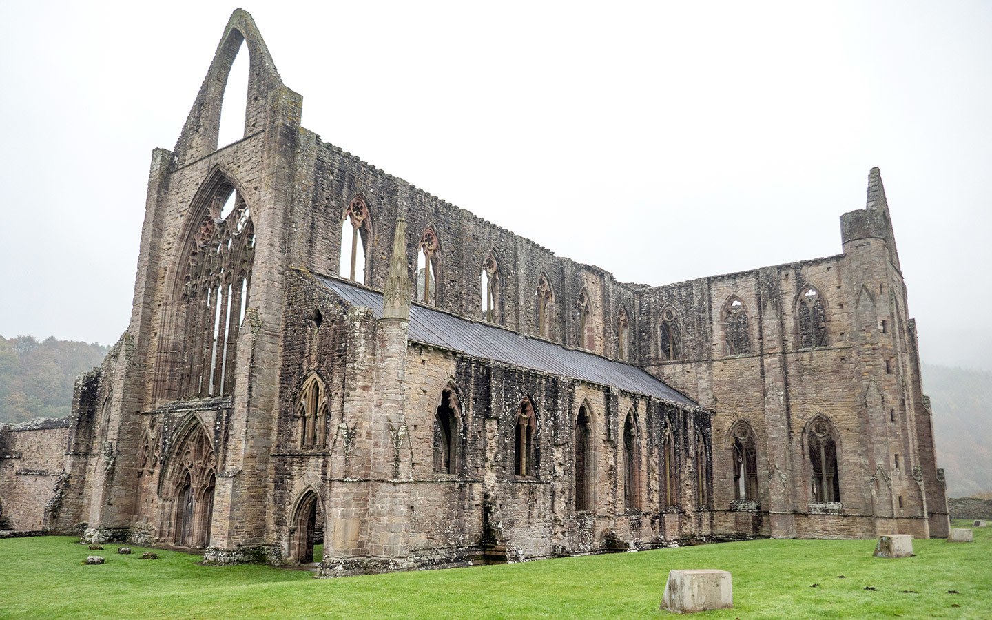 The ruins of Tintern Abbey in the Wye Valley