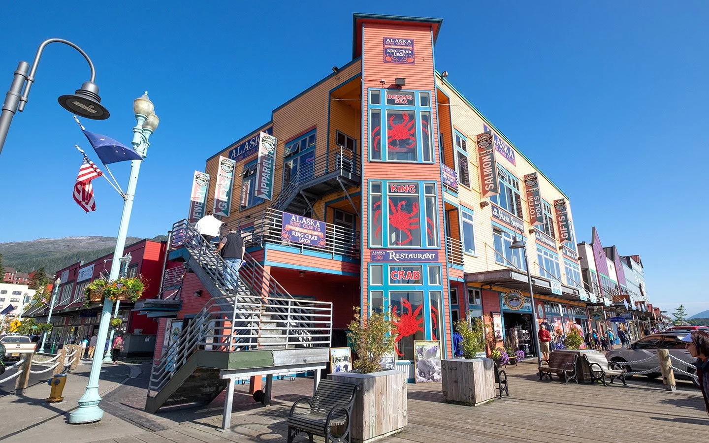 Buildings along the waterfront in Ketchikan Alaska