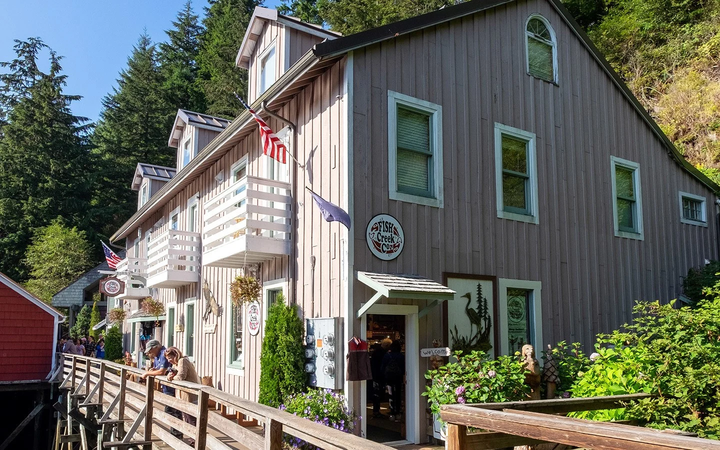 Boardwalk houses in Ketchikan Creek Street