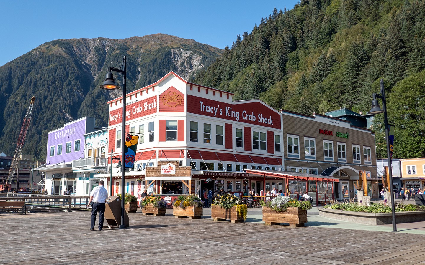 Colourful shops in Juneau Alaska