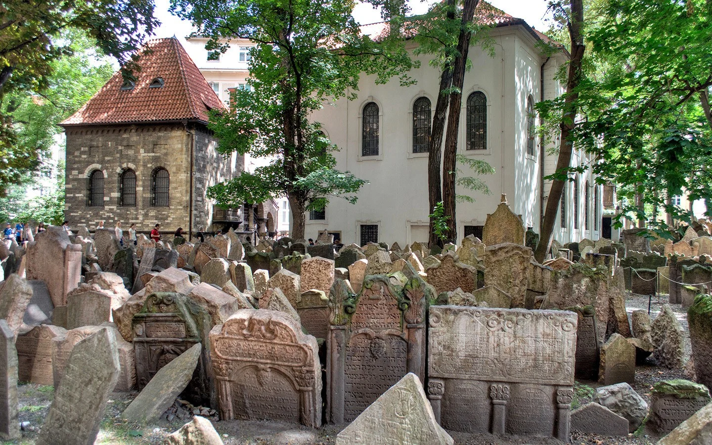 Gravestones in the Old Jewish Cemetery, Prague