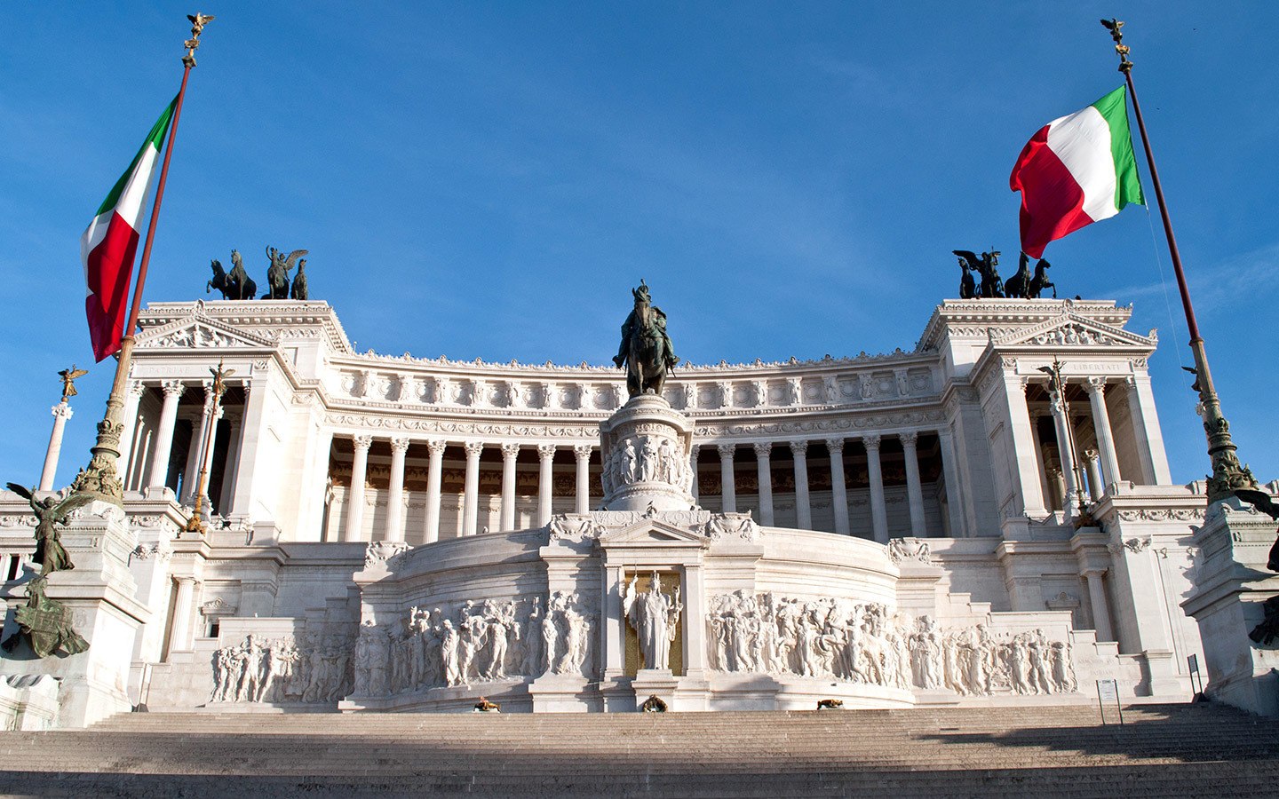 The Vittorio Emanuele II Monument in Rome, Italy