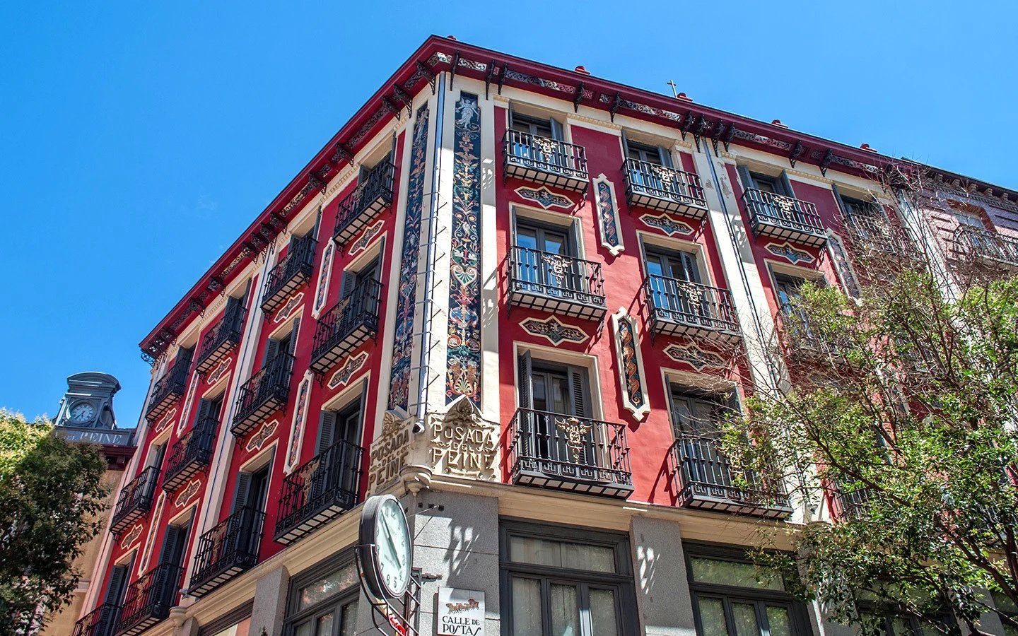 Colourful buildings in Madrid, Spain