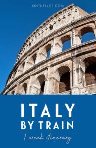 One-week Italy by train itinerary