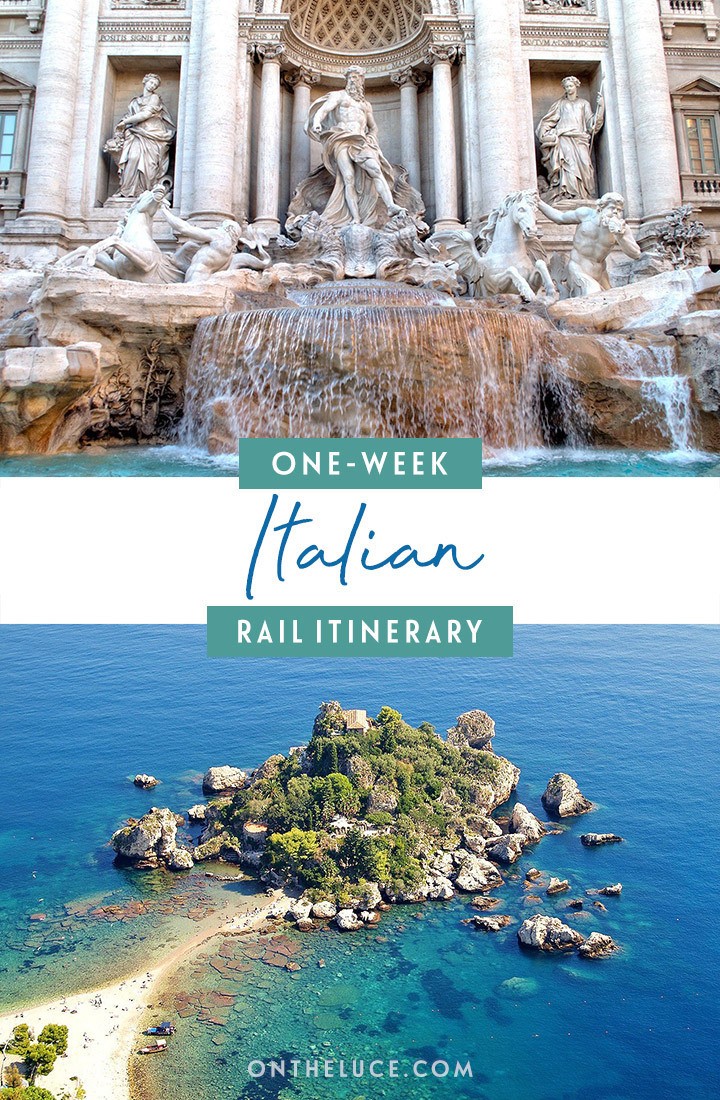 One-week Italy by train itinerary from Venice to Sicily, with what trains to take, how much they cost, how to book and what to see along the way. #Italy #interrail #europe #train #rail
