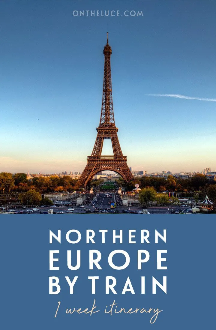 Explore Northern Europe by train in just one week on this rail itinerary which takes you from Amsterdam to Bruges, Paris, and through the Swiss Alps on the Bernina Express scenic train to Milan | Northern Europe InterRail itinerary | European train trip | Europe by train | Europe train itinerary