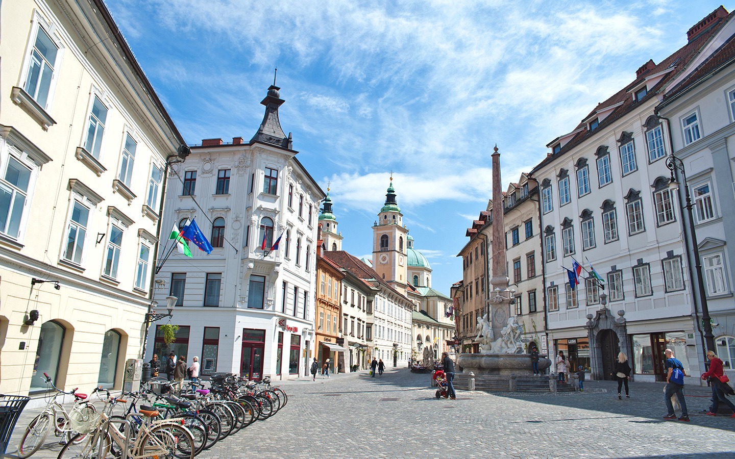 The streets of Ljubljana's old town