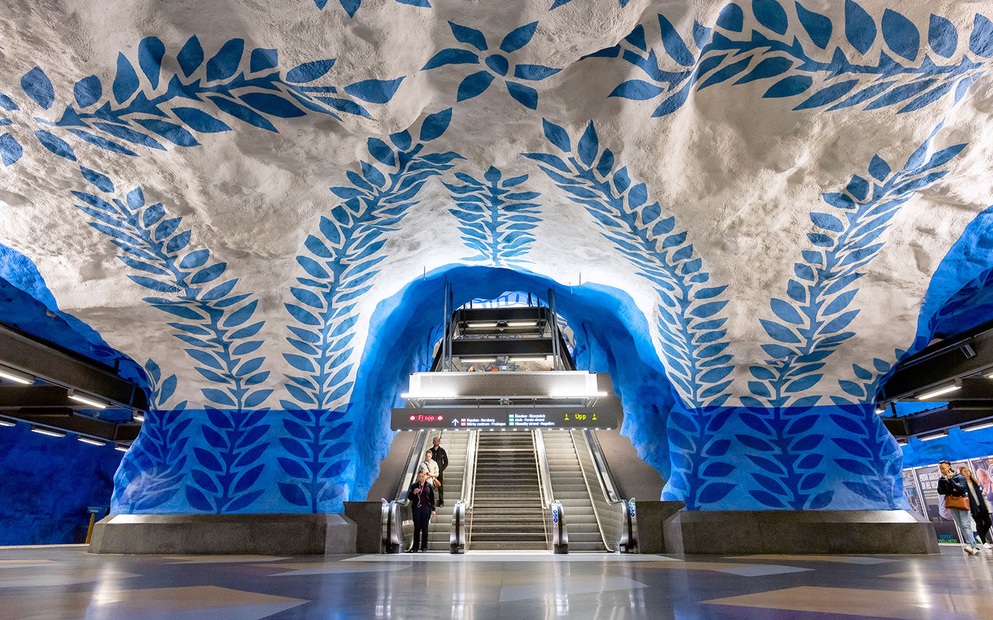 Painted walls in the Stockholm Metro, Sweden