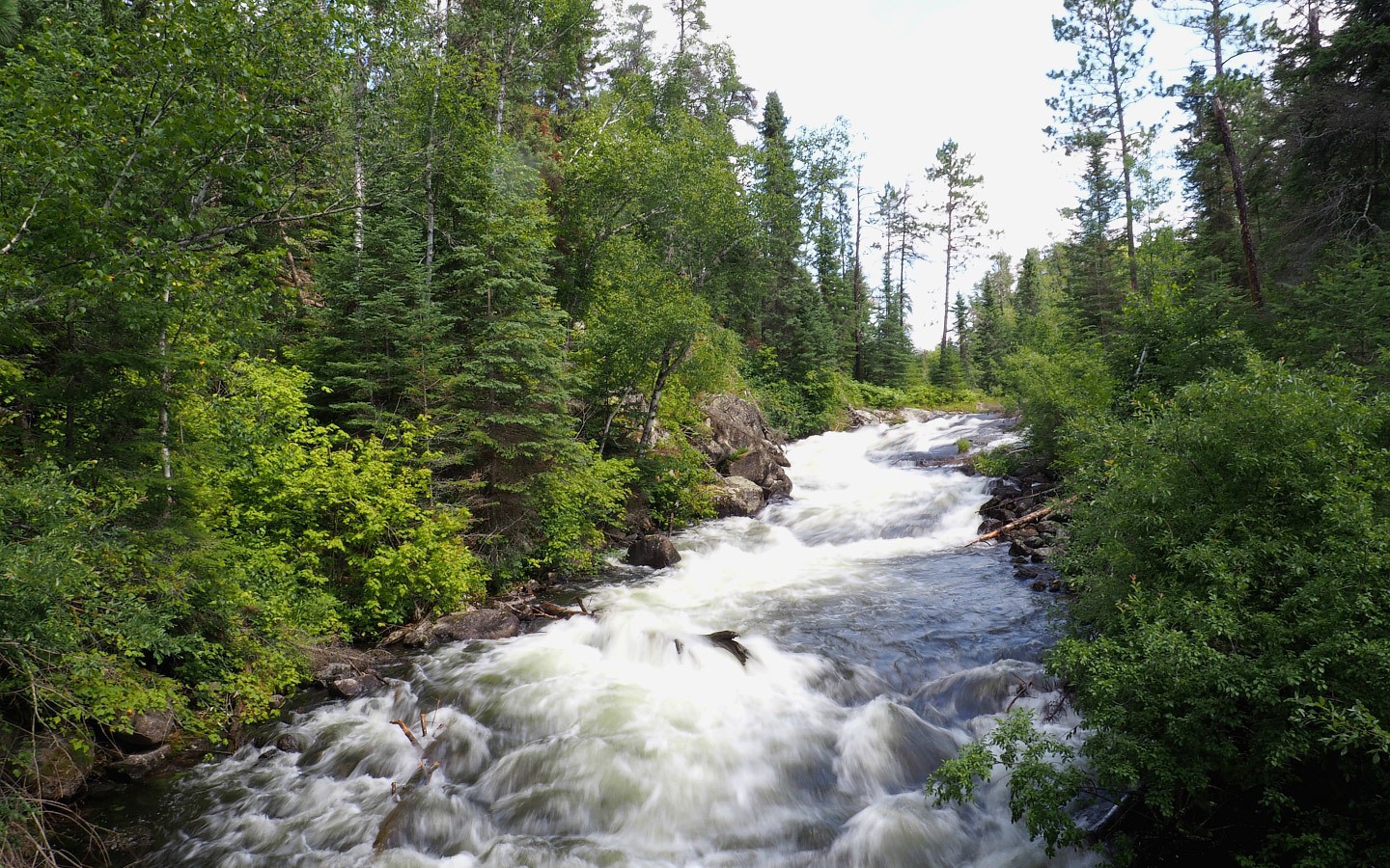 River flowing at Rushing River Provincial Park, Ontario