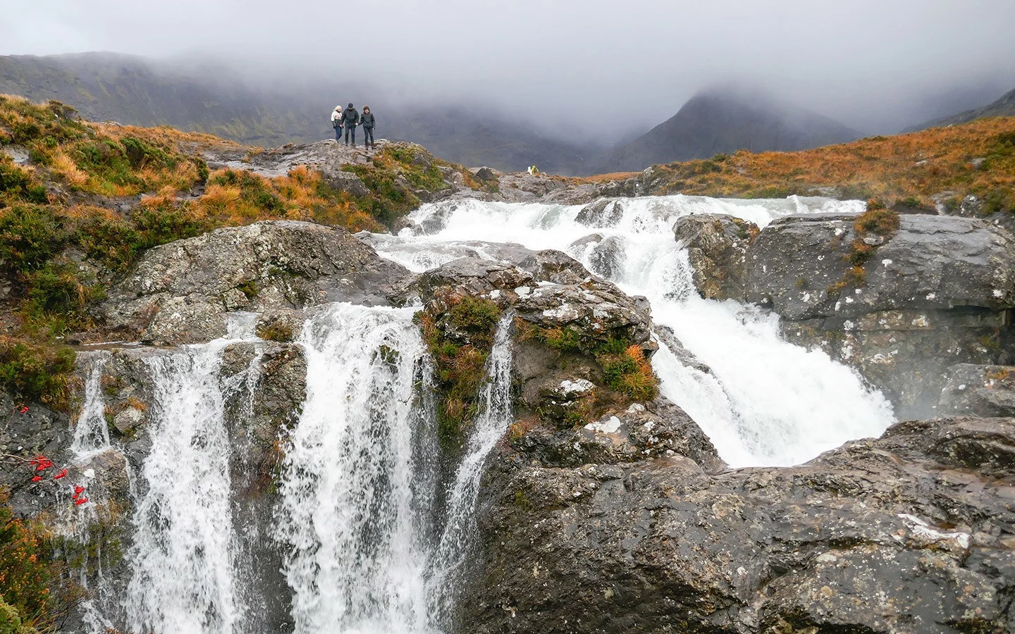 The Fairy Pools waterfalls in the Isle of Skye, Scotland