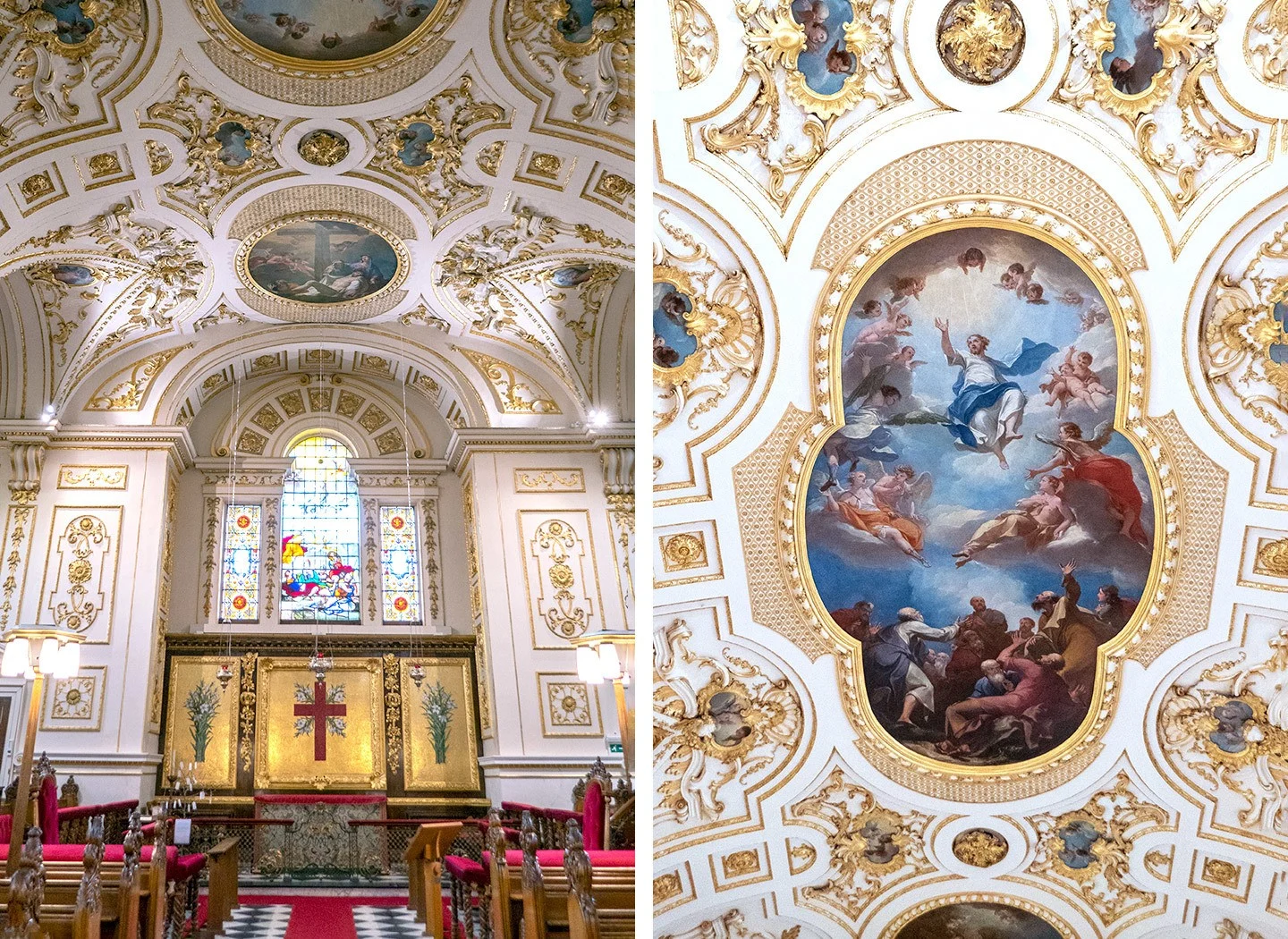 The Baroque interiors of Great Witley Church