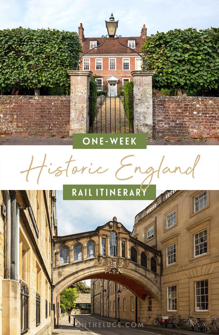 One-week Historic England by train itinerary from London to Salisbury, Bath, Oxford, Stratford-upon-Avon and York, with details of what trains to take, how much they cost, how to book and what to see along the way | England rail itinerary | UK by train | England by train | England rail trip