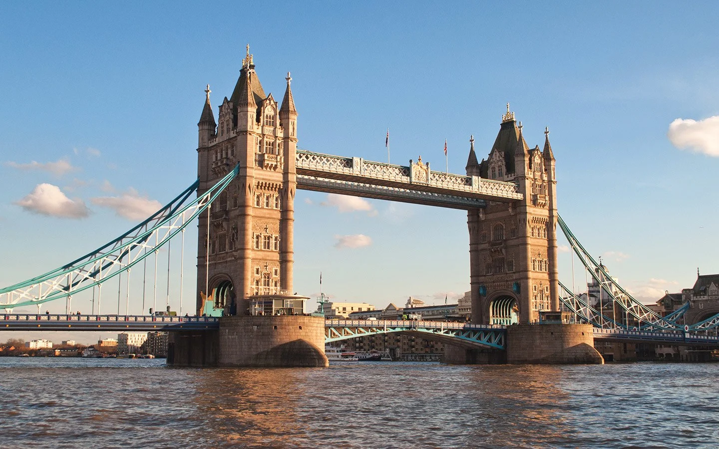 London's Tower Bridge at dusk