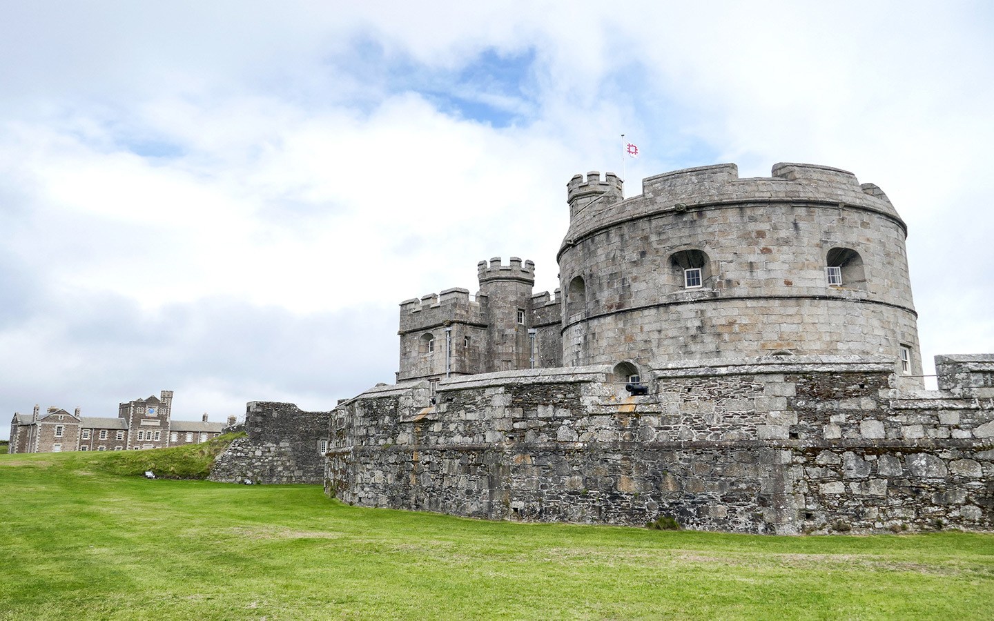 The ruins of Pendennis Castle in Falmouth, Cornwall