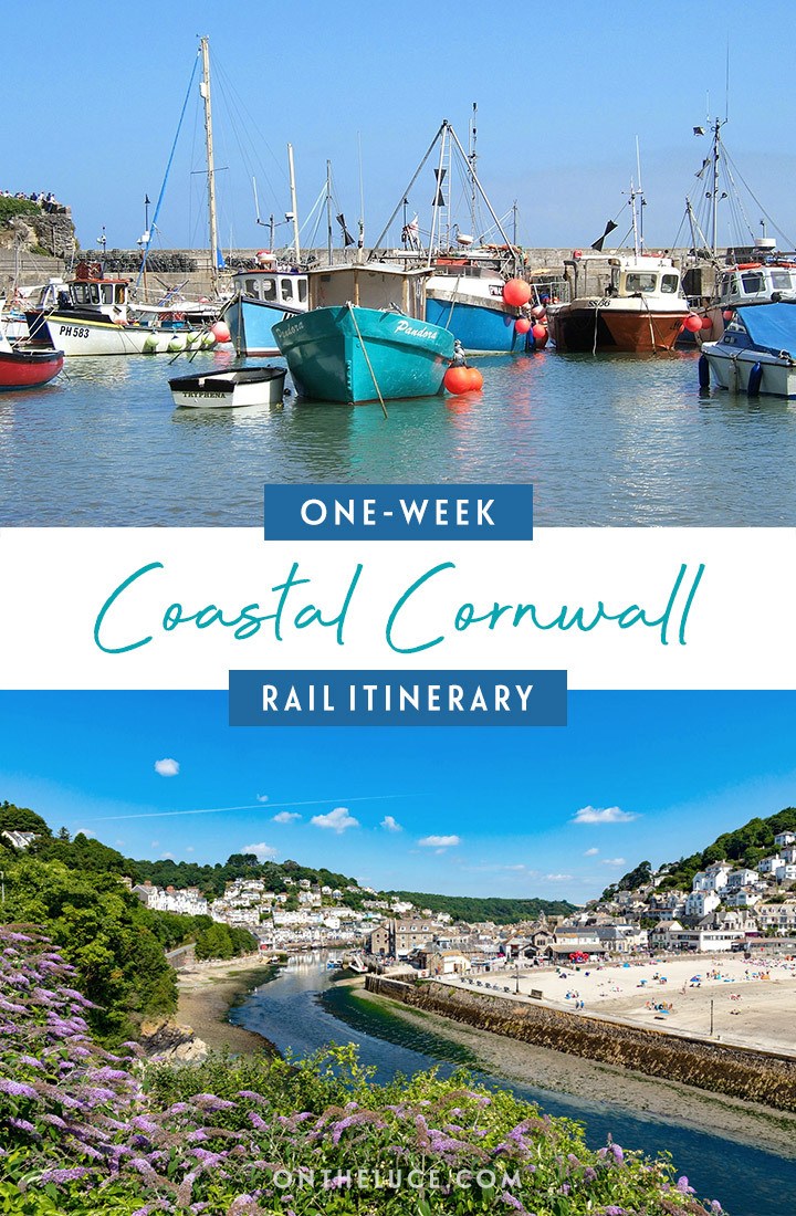 Visiting Cornwall by train – a one-week scenic Cornish coast and countryside rail trip itinerary, featuring, St Ives, Falmouth, the Eden Project, Newquay, Looe and Plymouth, with details of what trains to book, how much they cost and what to see and do | Cornwall by train | Cornwall rail trip | Visit Cornwall | Cornwall itinerary