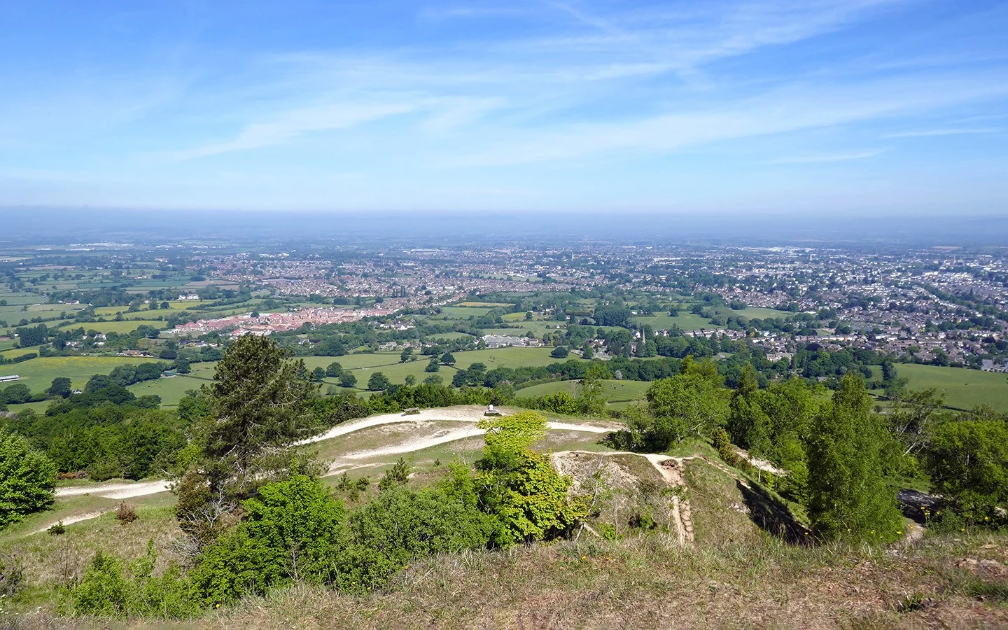 Views from Leckhampton Hill outside Cheltenham in the Cotswolds