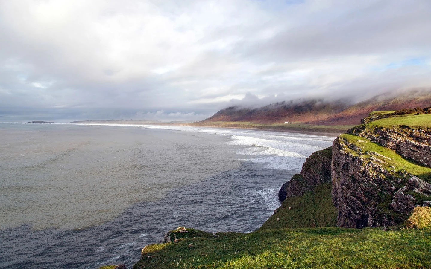Rhossili Bay in the Gower Peninsula in South Wales