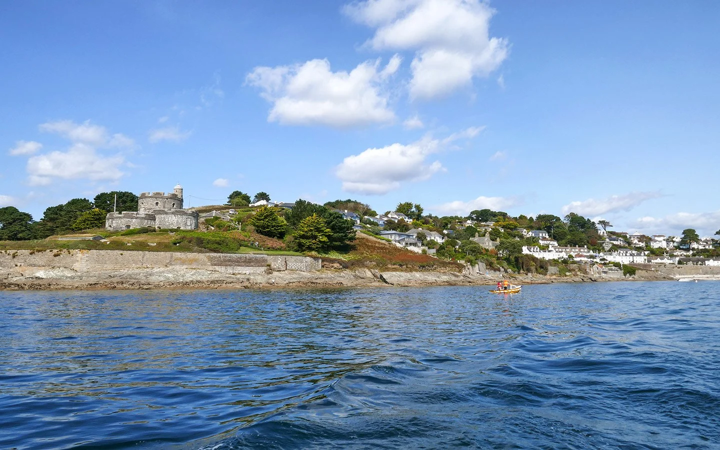 St Mawes Castle and coastline