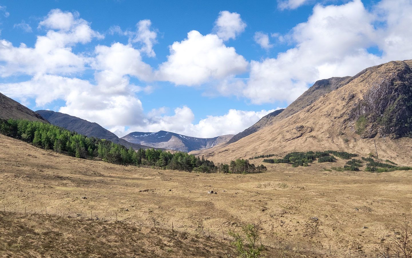 Views along the Glen Etive road in the Scottish Highlands