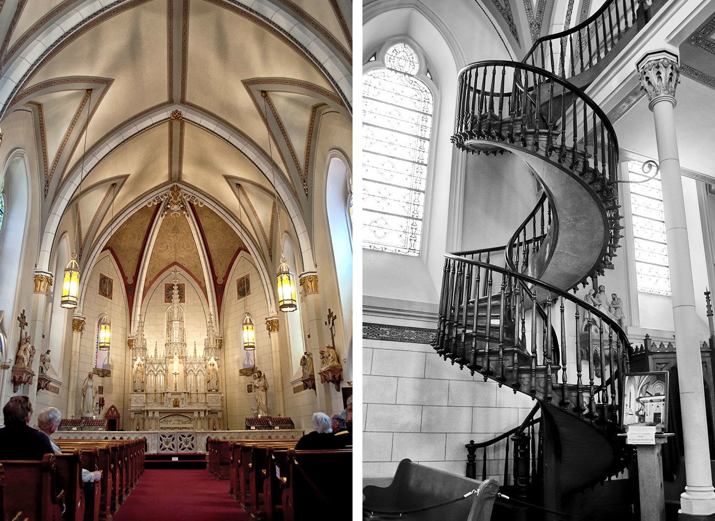 Inside the Loretta Chapel and the miraculous staircase in Santa Fe