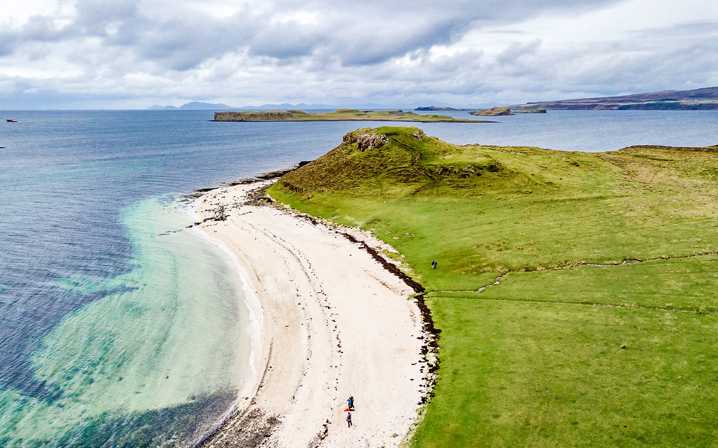 The white sands of Claigan Coral Beach in the north of the Isle of Skye