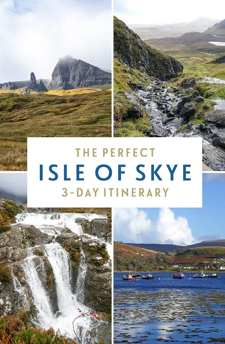 A three-day Isle of Skye itinerary taking in the island’s highlights along with a few lesser-known spots, featuring a bit of everything which makes this island so special – dramatic rock formations, waterfalls, walks, castles and cosy pubs | Isle of Skye itinerary | Things to do on the Isle of Skye | Isle of Skye travel guide | Isle of Skye Scotland | Places to visit in Scotland