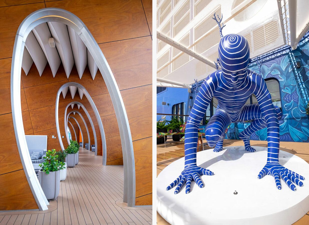 Quirky design features and artworks on board Celebrity Apex