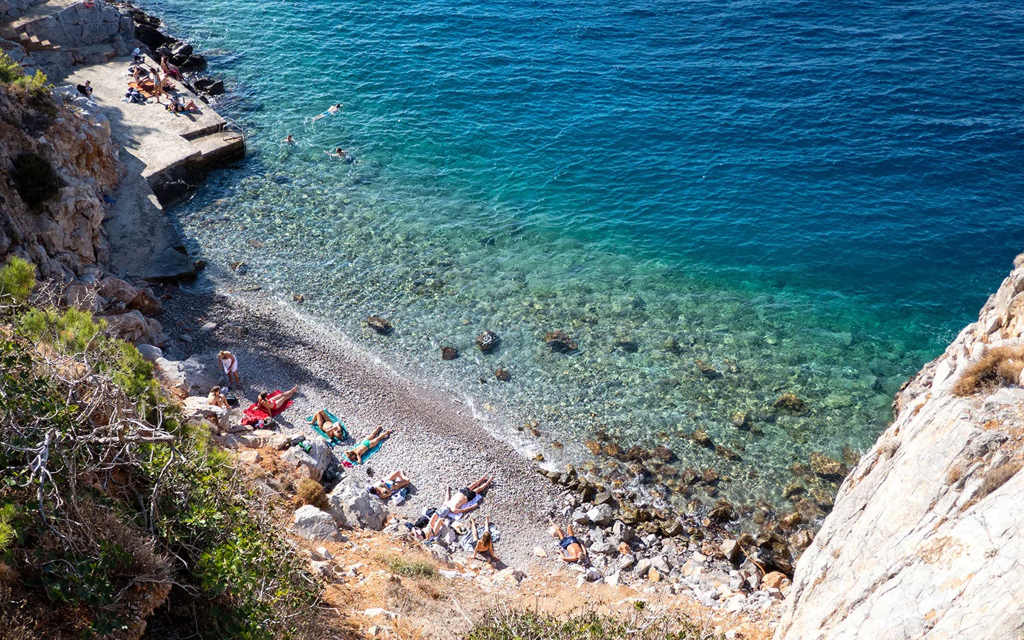 Avlaki beach in Hydra