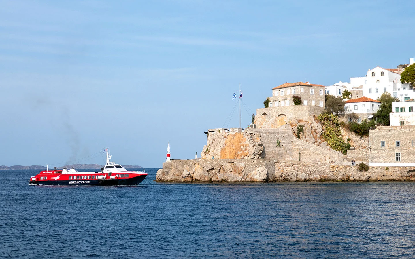 Travelling by ferry in Greece