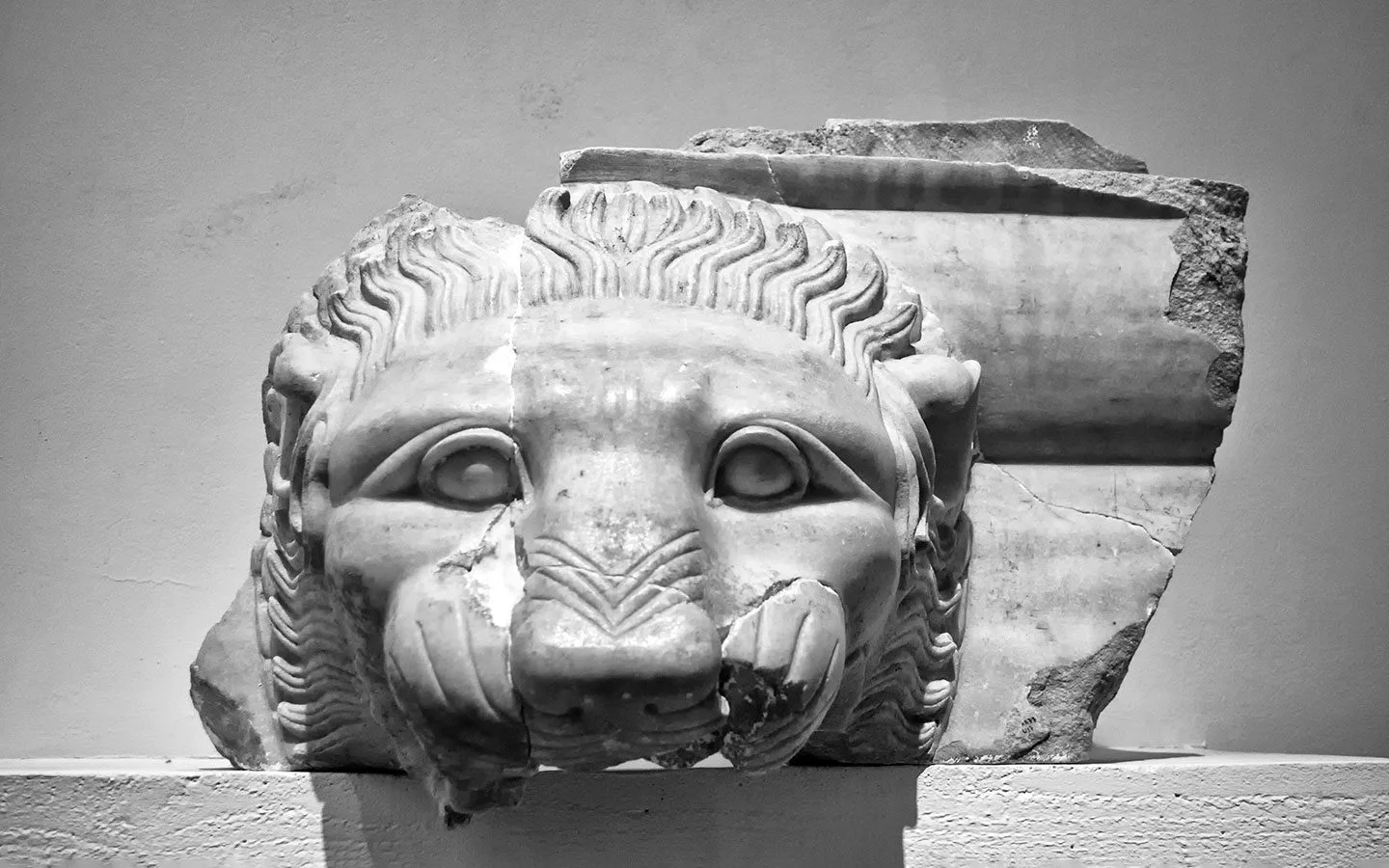 Lion statue at the Archaeological Museum in Olympia