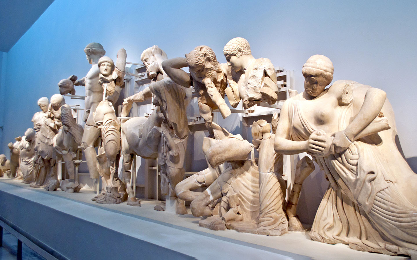 Statues in the Archaeological Museum at Olympia, Greece