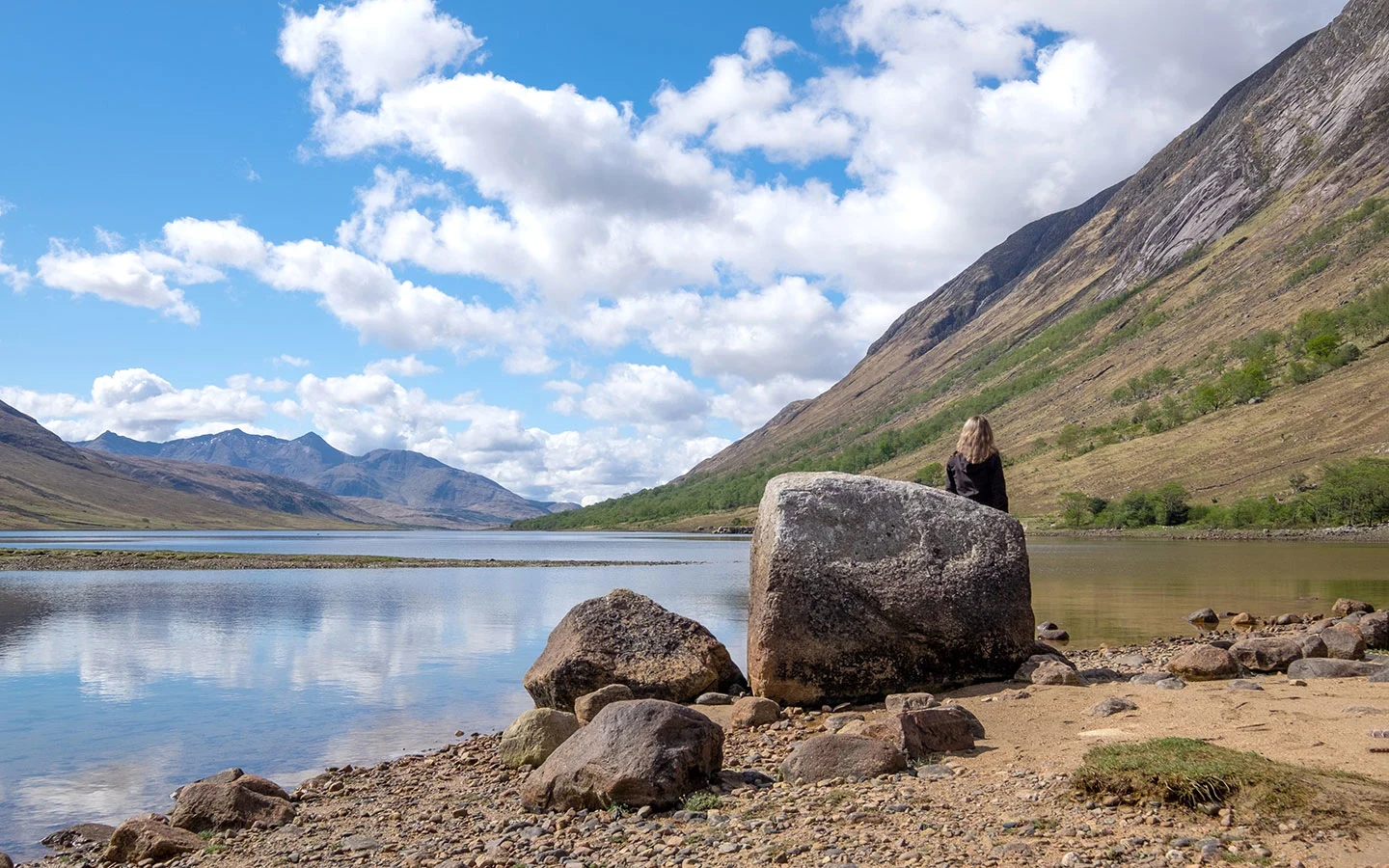 Loch Etive at the end of the Glen Etive road near Glencoe in Scotland