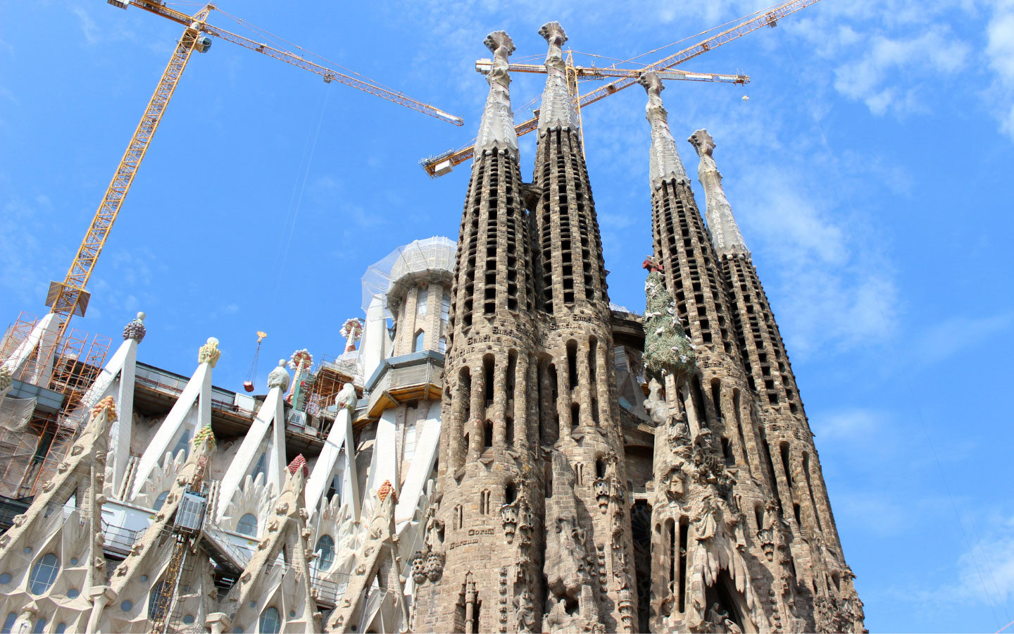 The Sagrada Família under construction in Barcelona