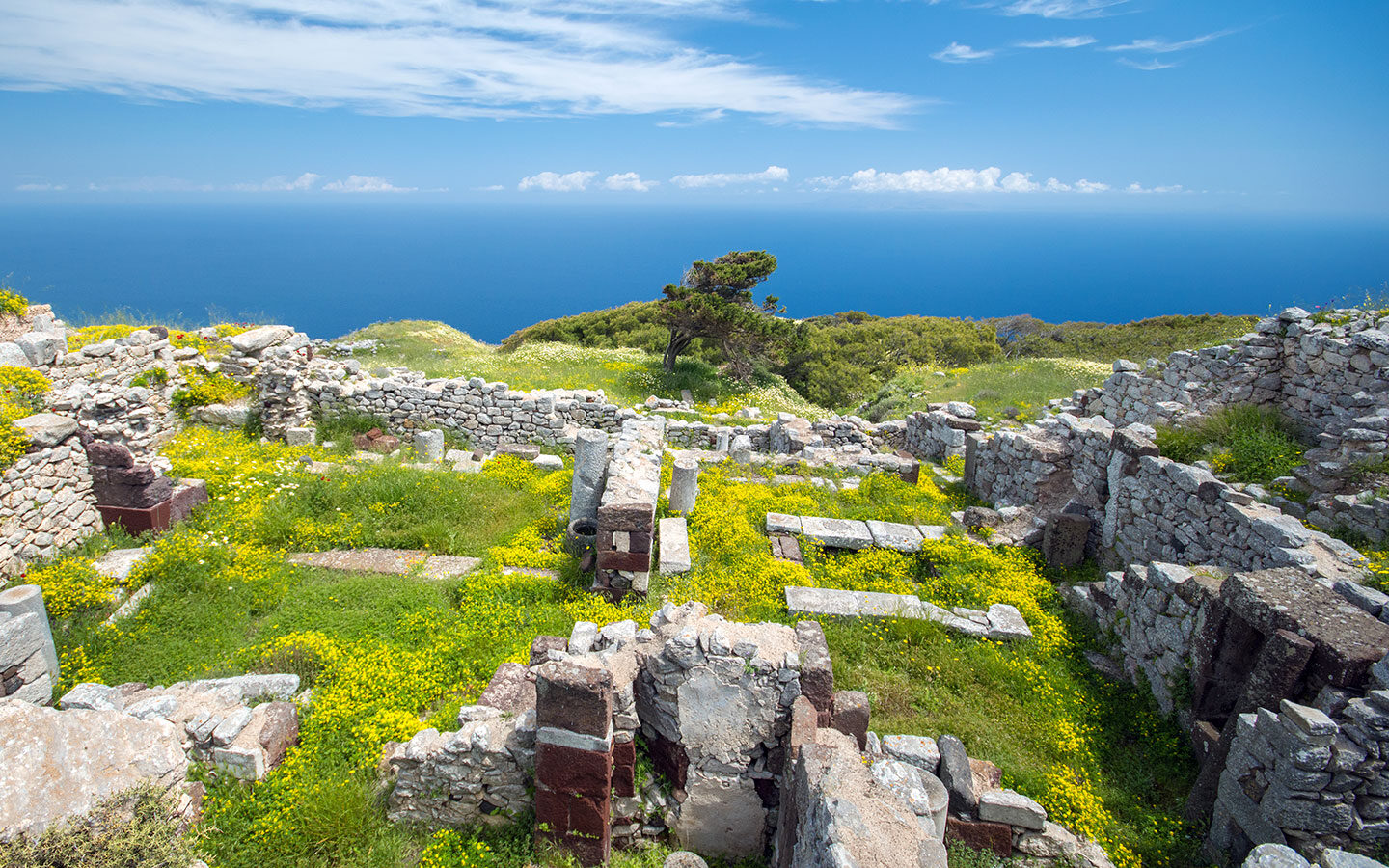 The ruins of Ancient Thera, Santorini