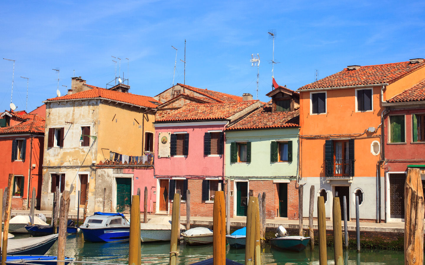 Colourful buildings in Murano, Venice